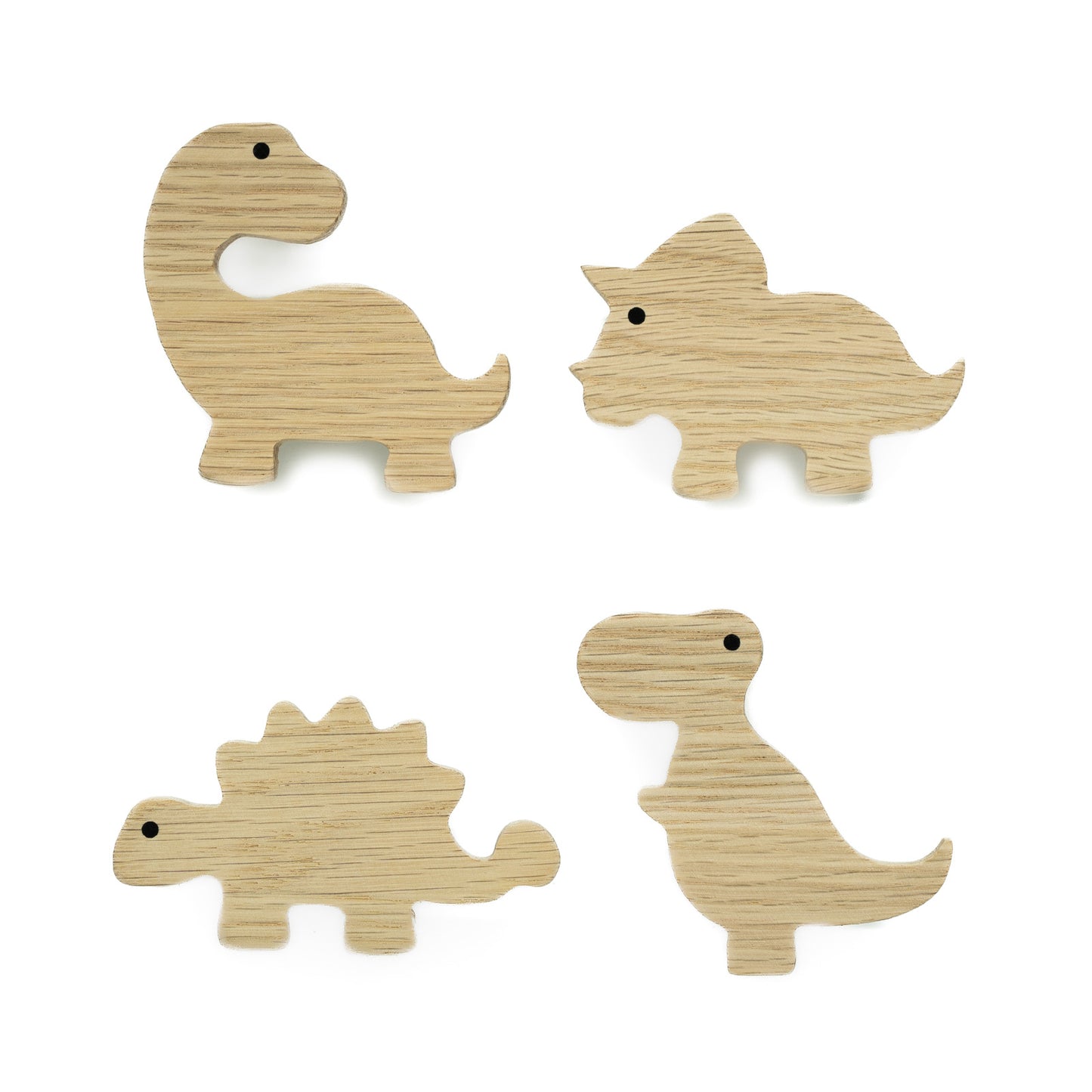 Möbelgriffe "Dinosaurier" aus Eichenholz