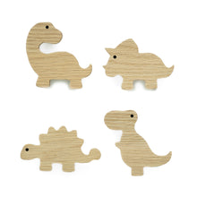 Lade das Bild in den Galerie-Viewer, Möbelgriffe "Dinosaurier" aus Eichenholz