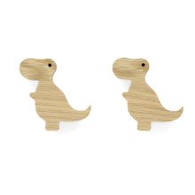 Lade das Bild in den Galerie-Viewer, Möbelgriffe "Dinosaurier" aus Eichenholz