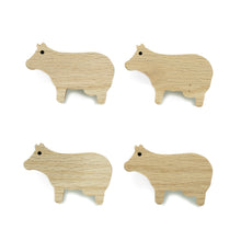 Lade das Bild in den Galerie-Viewer, Möbelgriffe "Bauernhoftiere" aus Eichenholz