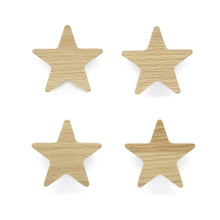 Lade das Bild in den Galerie-Viewer, Möbelgriffe "Sonne, Mond und Sterne" aus Eichenholz
