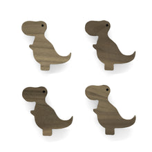 Lade das Bild in den Galerie-Viewer, Möbelgriffe "Dinosaurier" aus Walnussholz