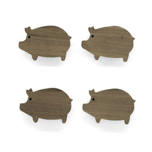 Lade das Bild in den Galerie-Viewer, Möbelgriffe "Bauernhoftiere" aus Walnussholz
