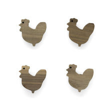 Lade das Bild in den Galerie-Viewer, Möbelgriffe "Bauernhoftiere" aus Walnussholz
