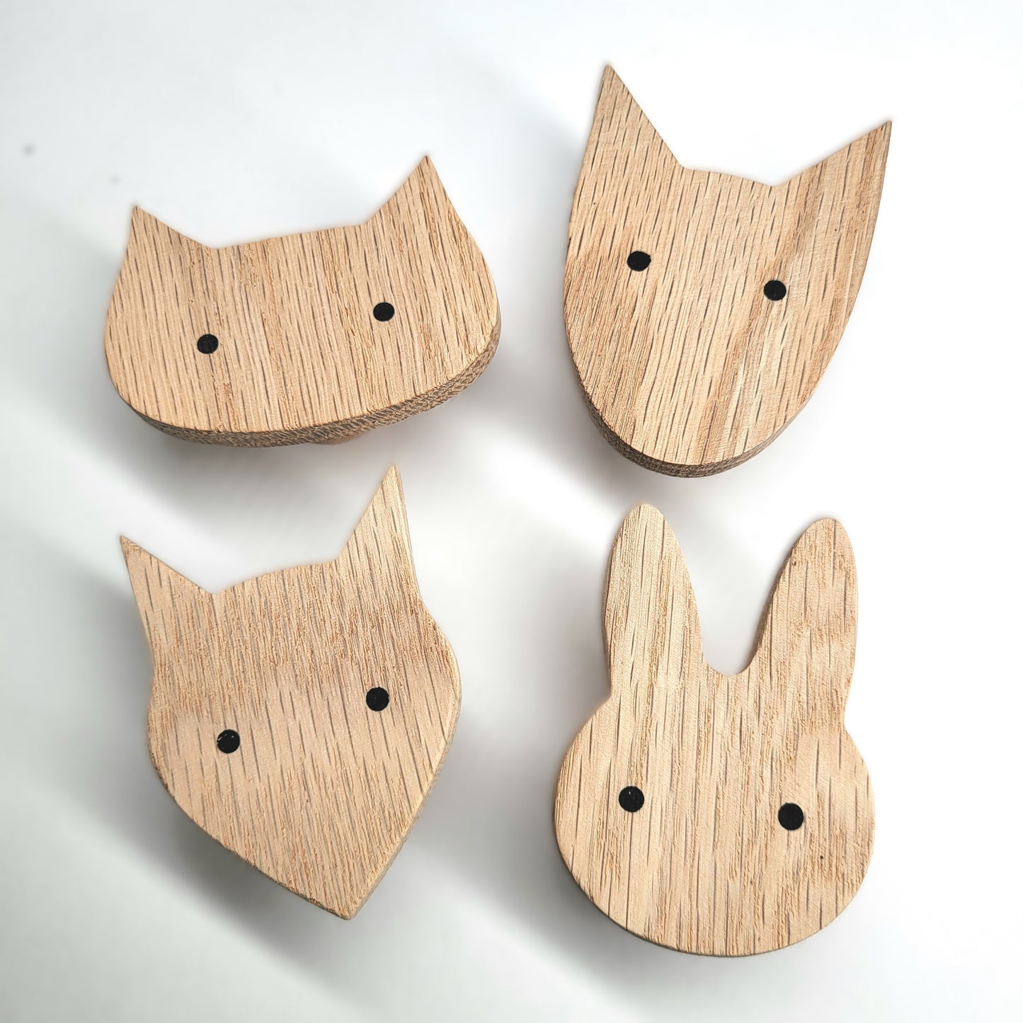 Wall Hook 'Native Animals' Made of Oak Wood
