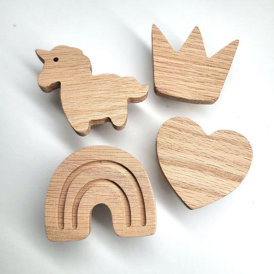 Wall Hook 'Fairy Tale' Made of Oak Wood