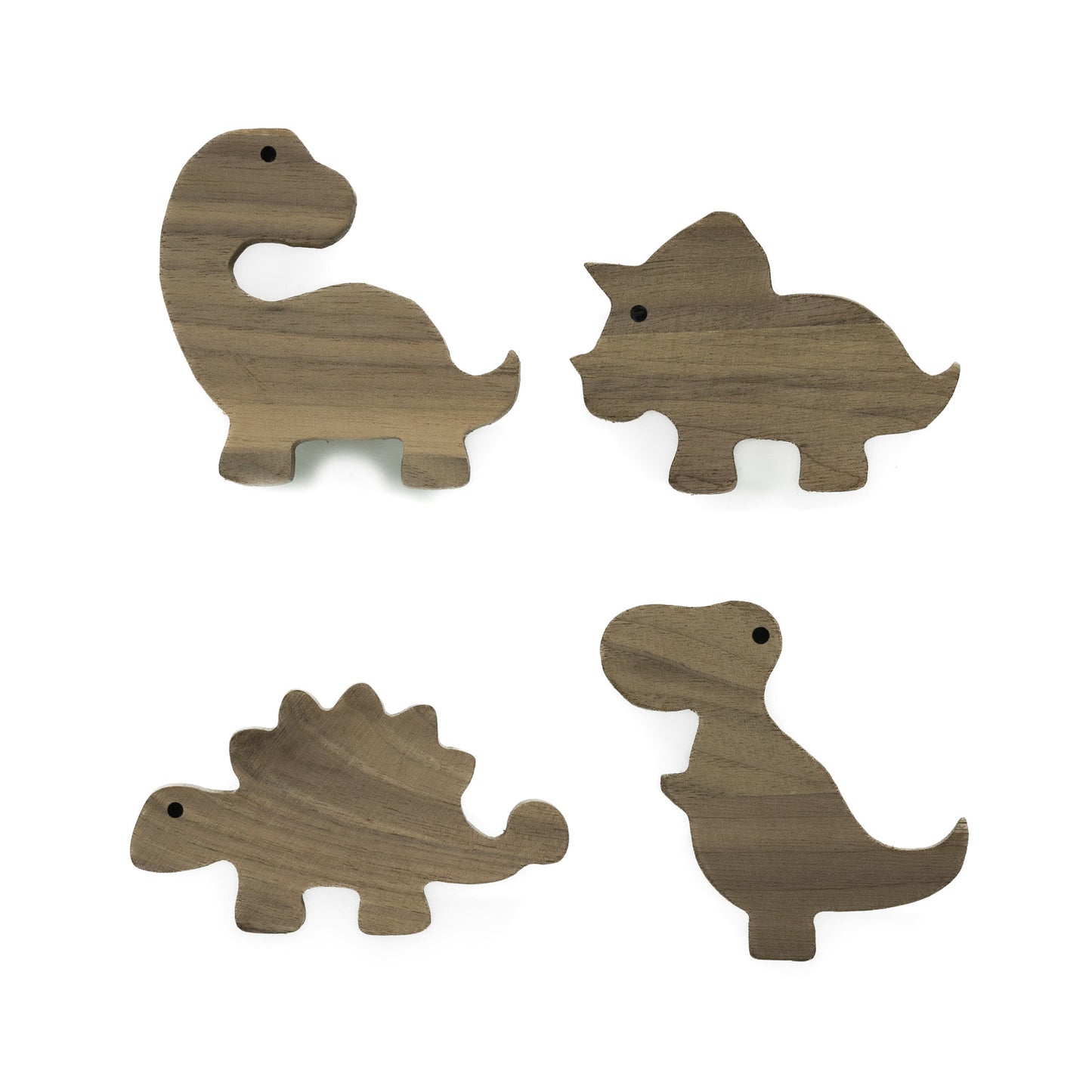 Möbelgriffe "Dinosaurier" aus Walnussholz