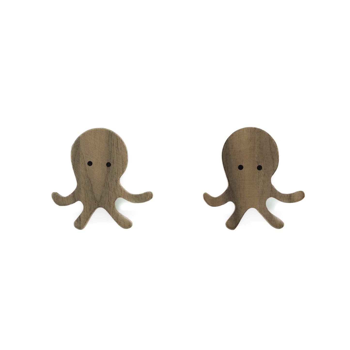 Furniture Handles "Sea Animals" Made of Walnut Wood