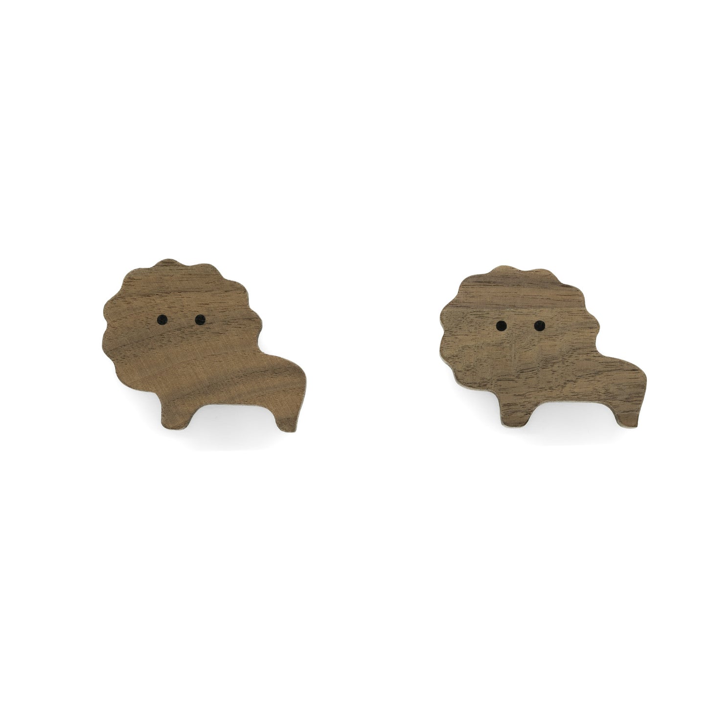 Furniture handles "African Animals" made of walnut wood