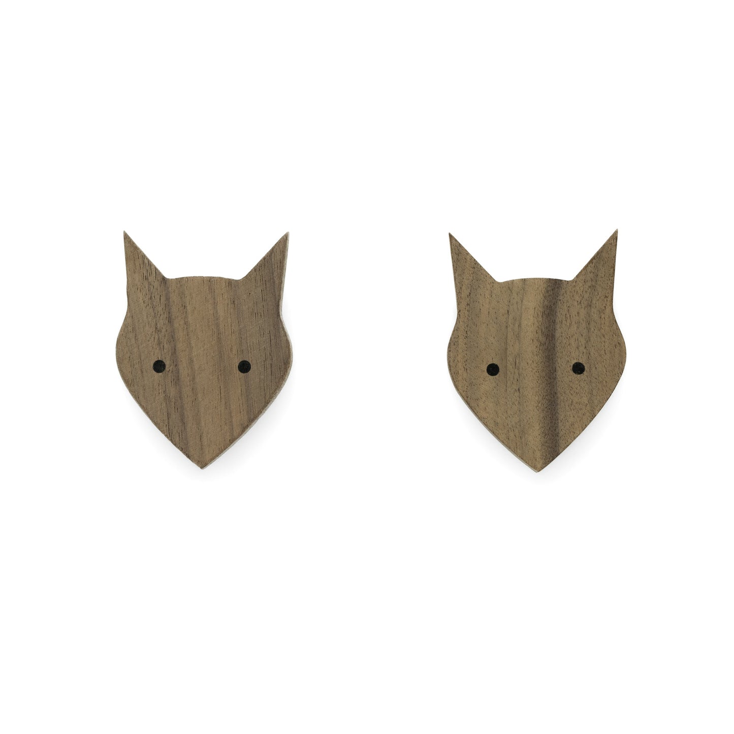 Furniture Handles "Native Animals" Made of Walnut Wood