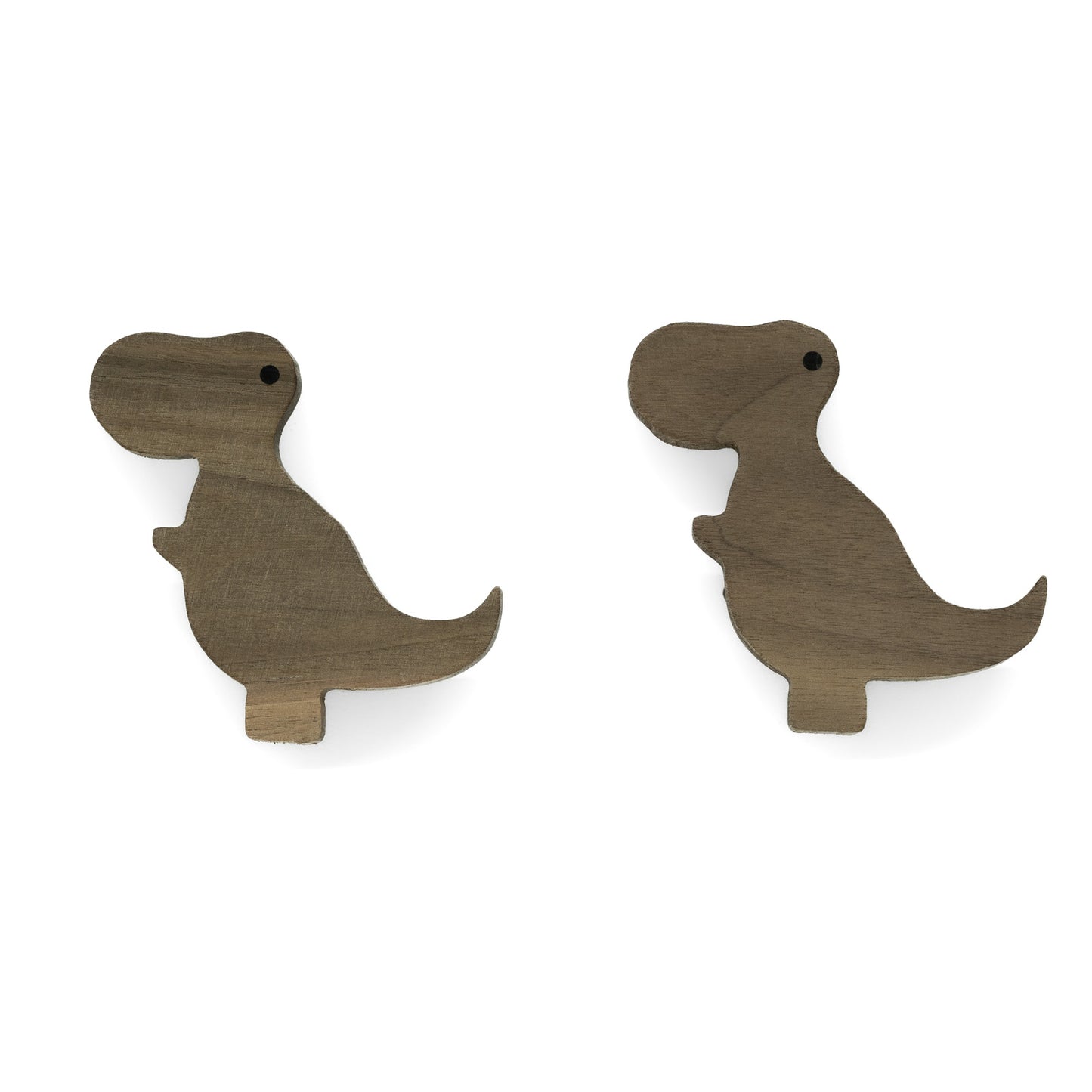 Möbelgriffe "Dinosaurier" aus Walnussholz