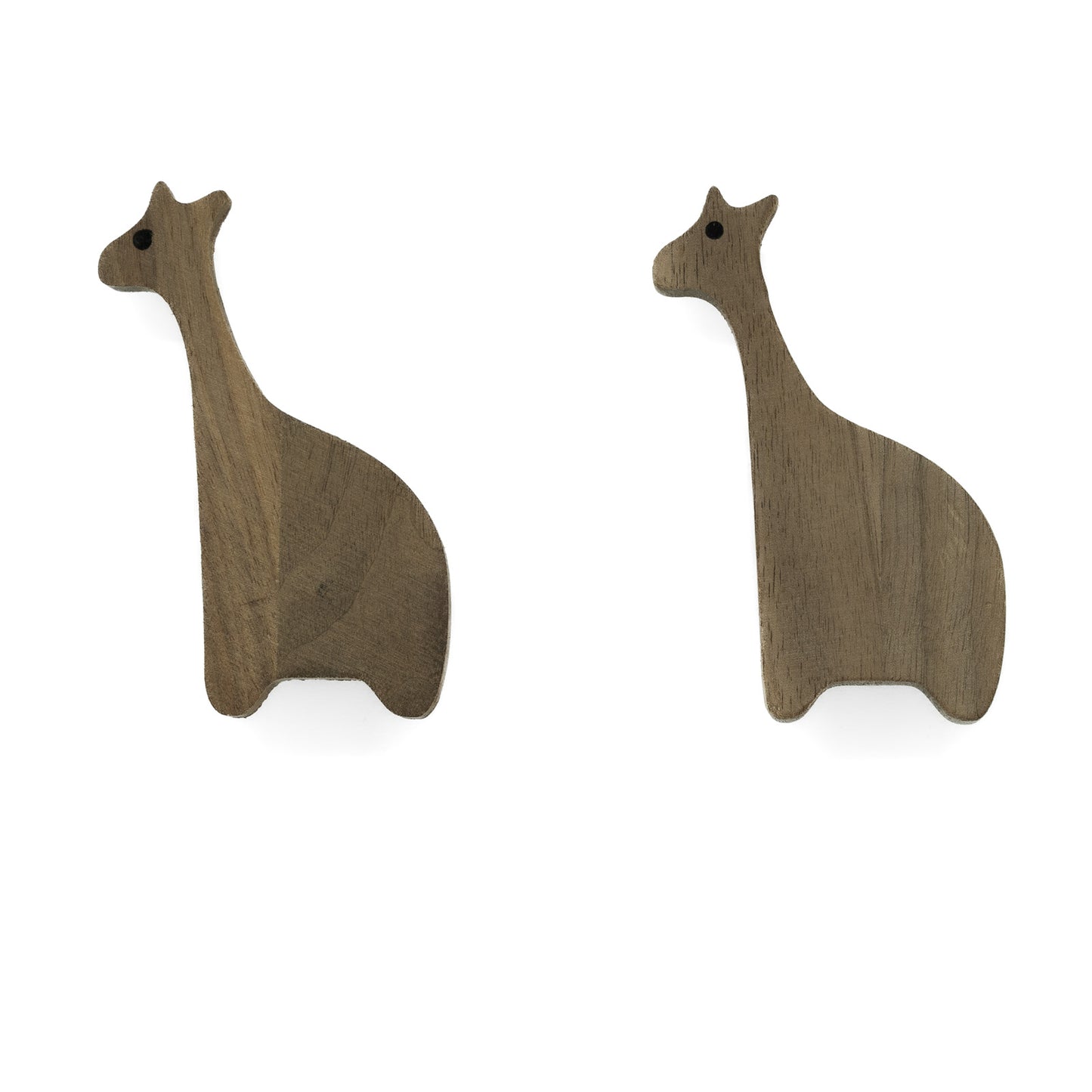 Furniture handles "African Animals" made of walnut wood