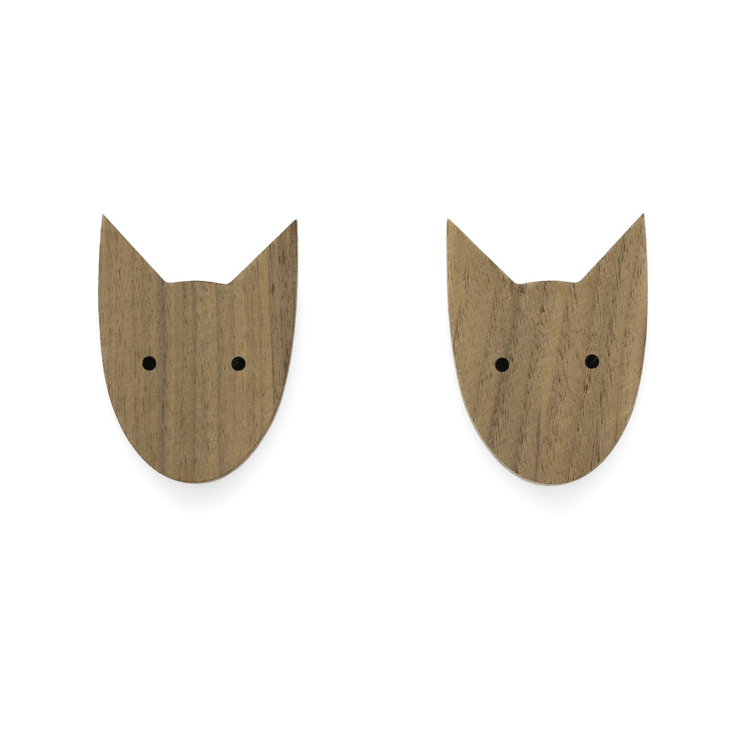 Furniture Handles "Native Animals" Made of Walnut Wood