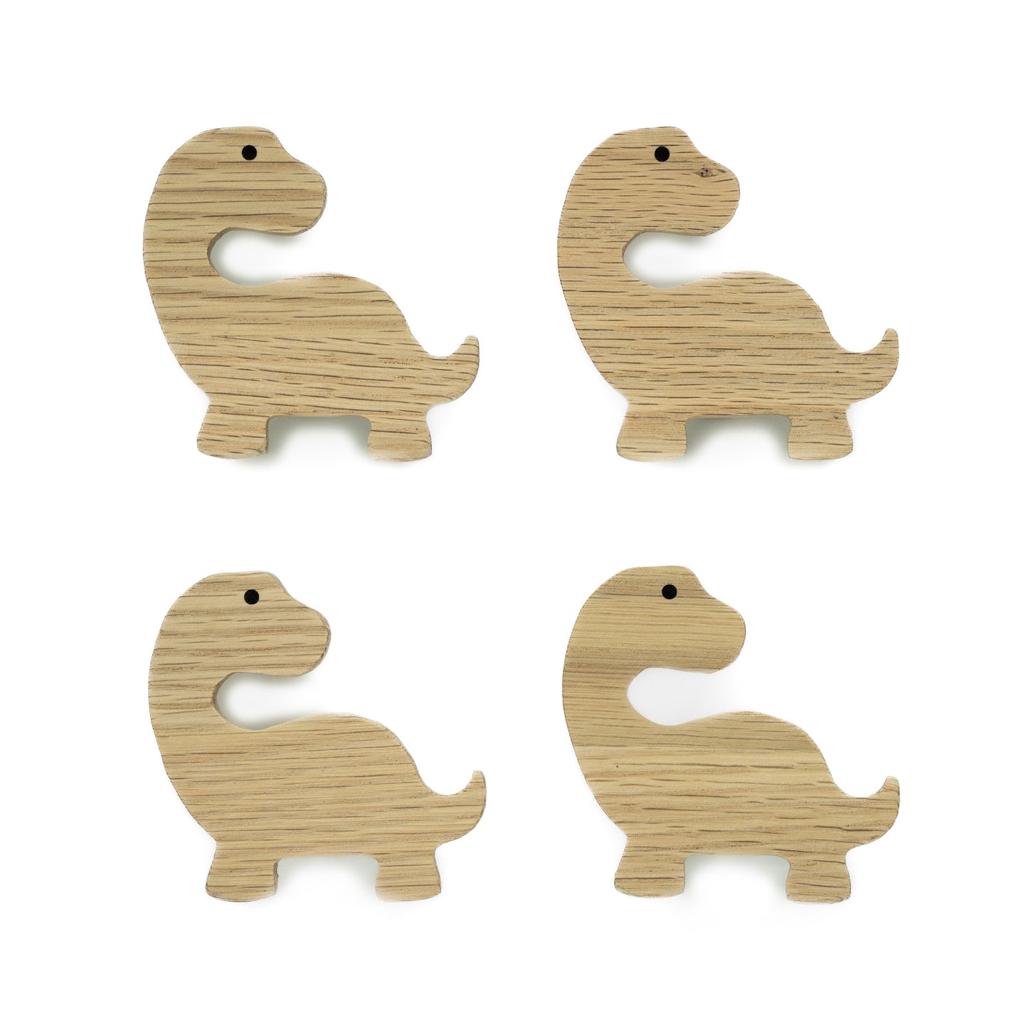 Möbelgriffe "Dinosaurier" aus Eichenholz