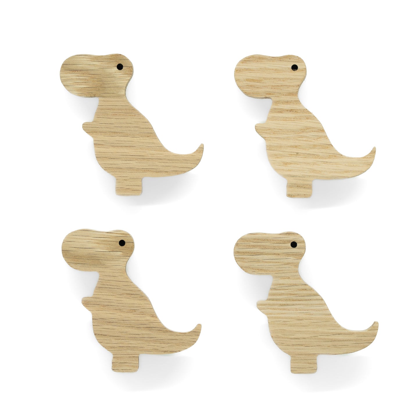 Möbelgriffe "Dinosaurier" aus Eichenholz