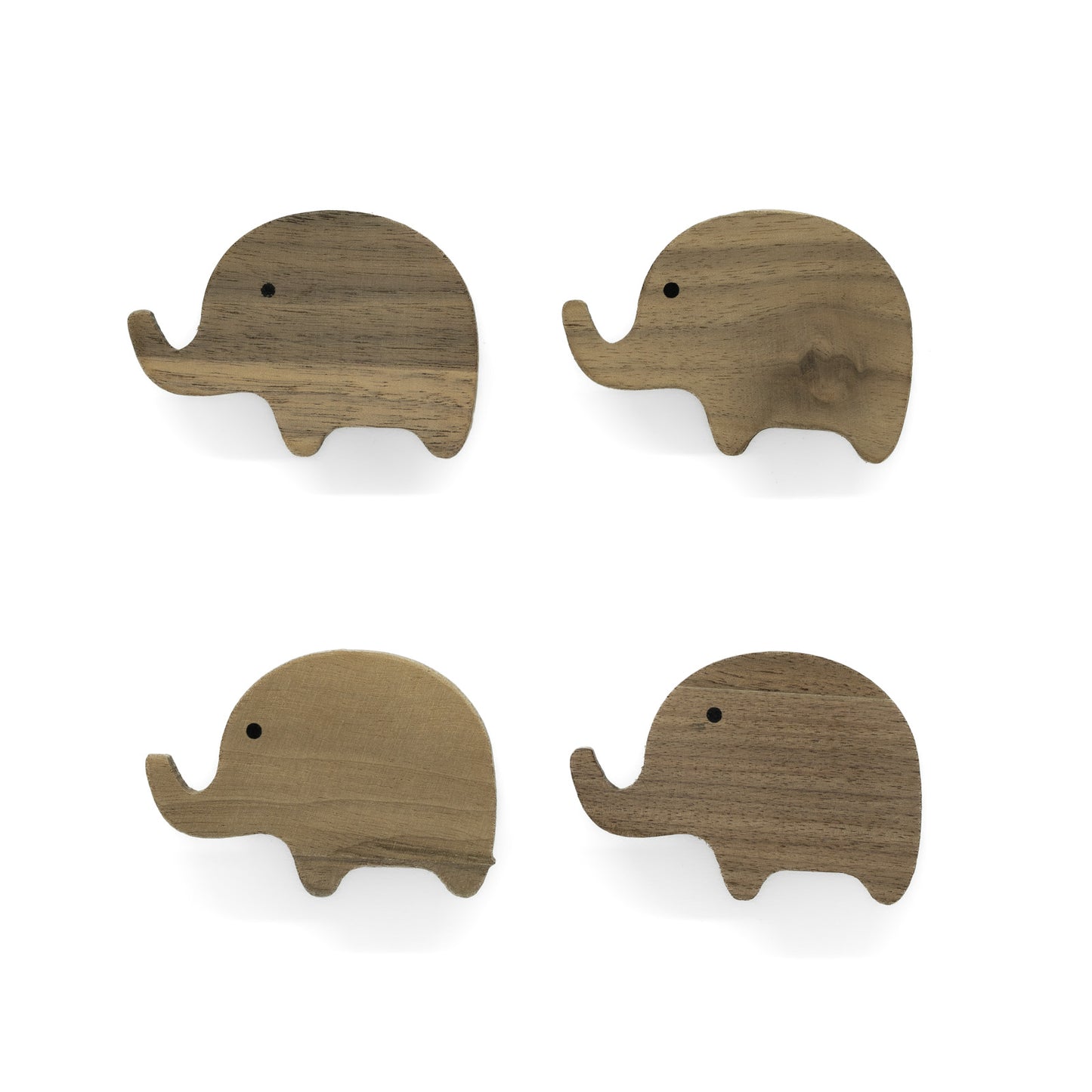 Furniture handles "African Animals" made of walnut wood