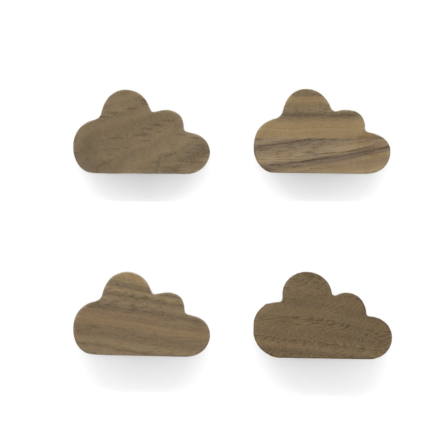Furniture handles "Sun, Moon, and Stars" made of walnut wood