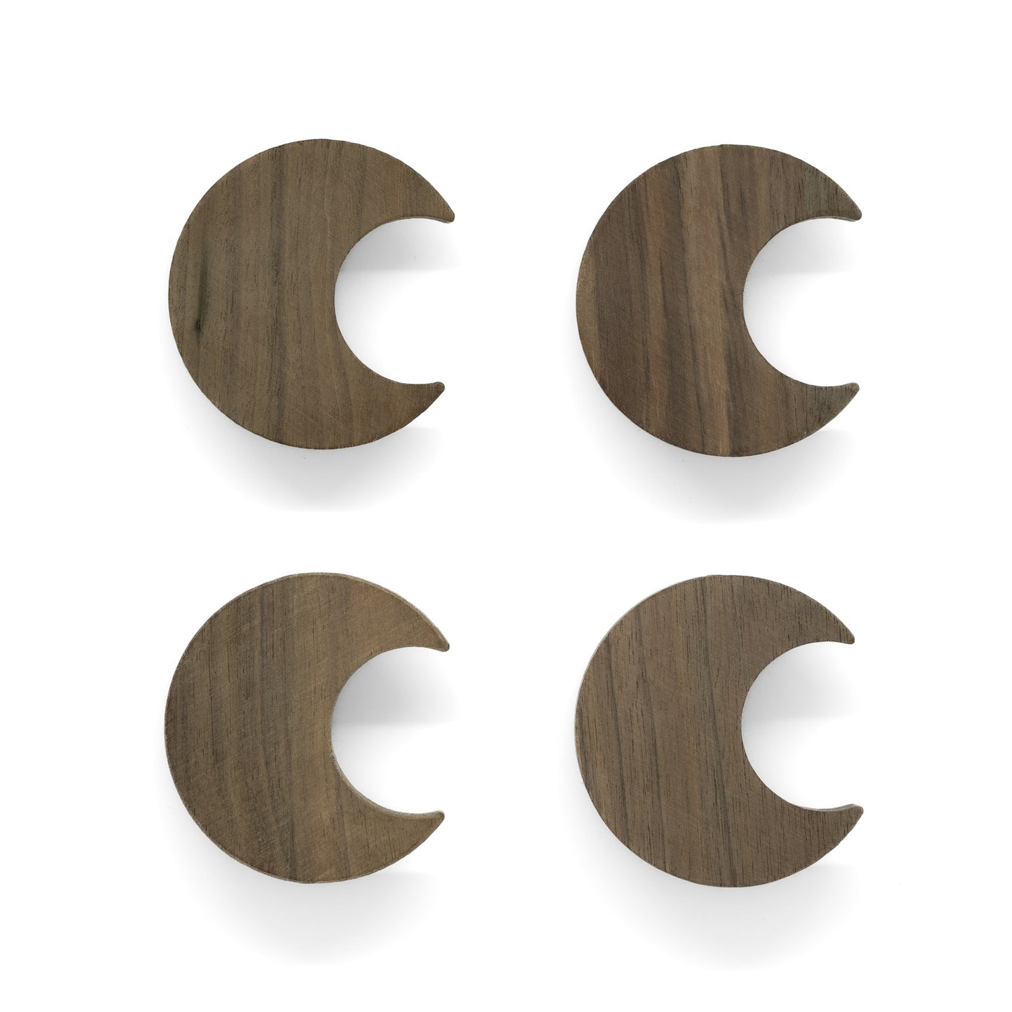 Furniture handles "Sun, Moon, and Stars" made of walnut wood