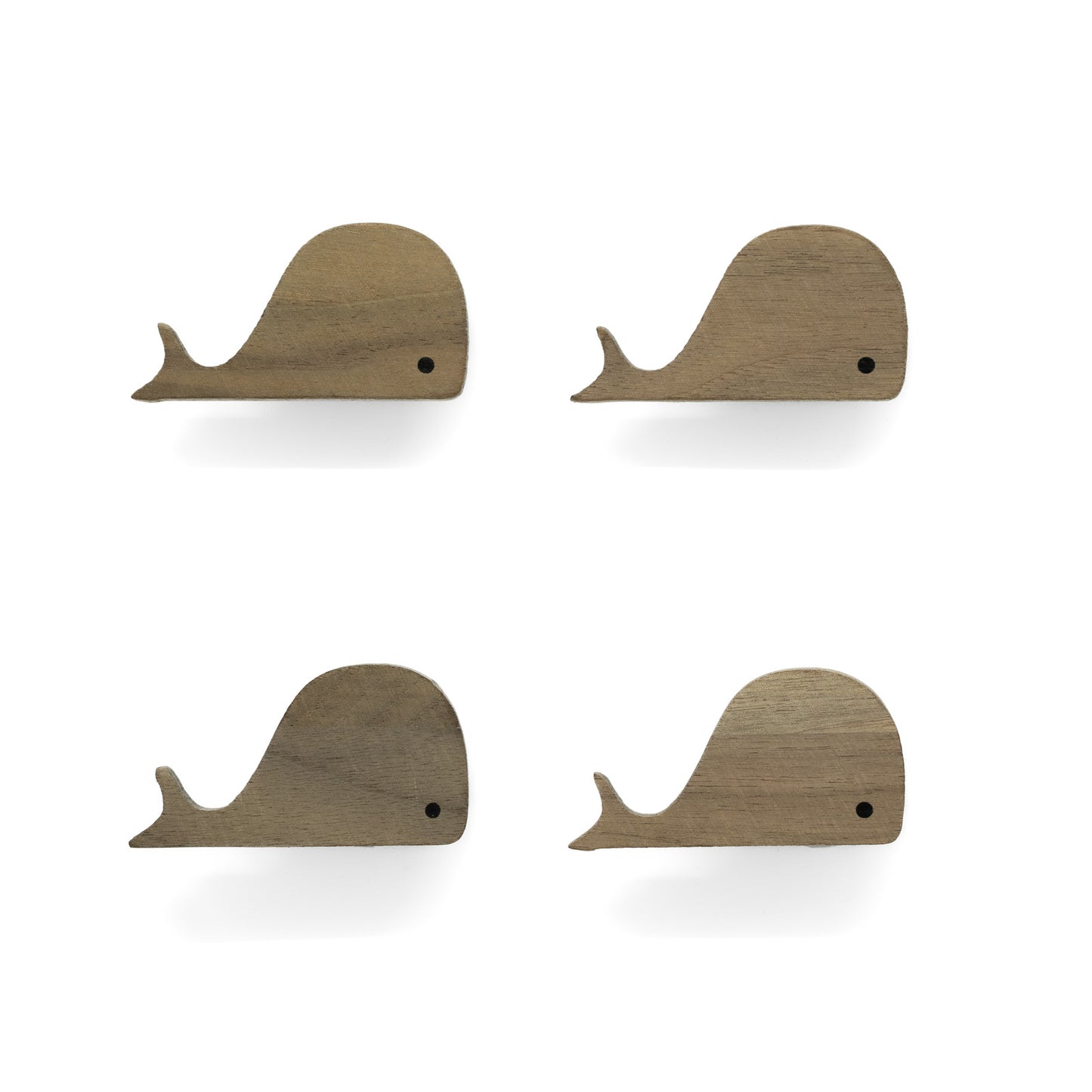 Furniture Handles "Sea Animals" Made of Walnut Wood