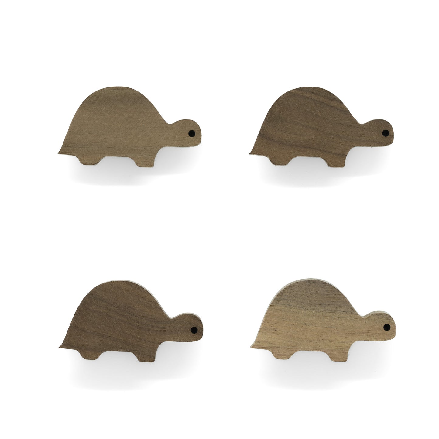 Furniture Handles "Sea Animals" Made of Walnut Wood