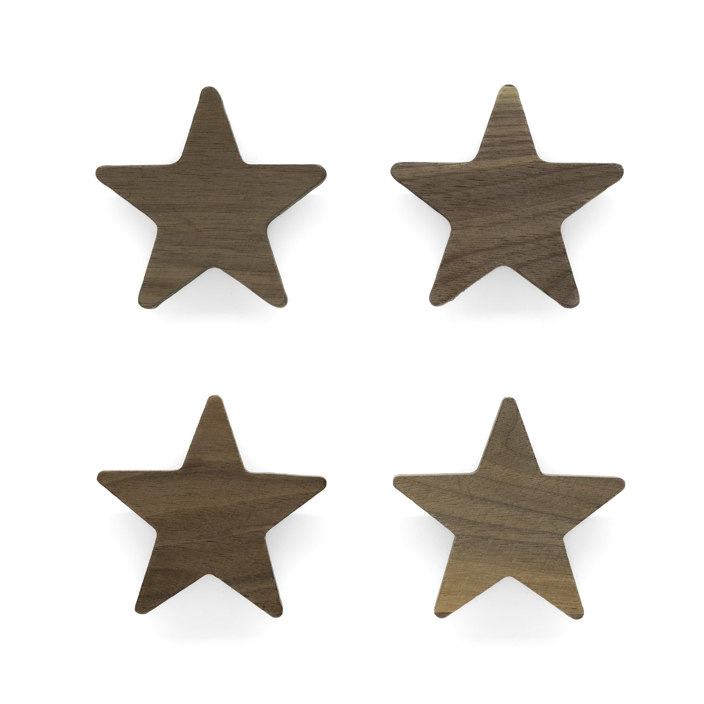 Furniture handles "Sun, Moon, and Stars" made of walnut wood