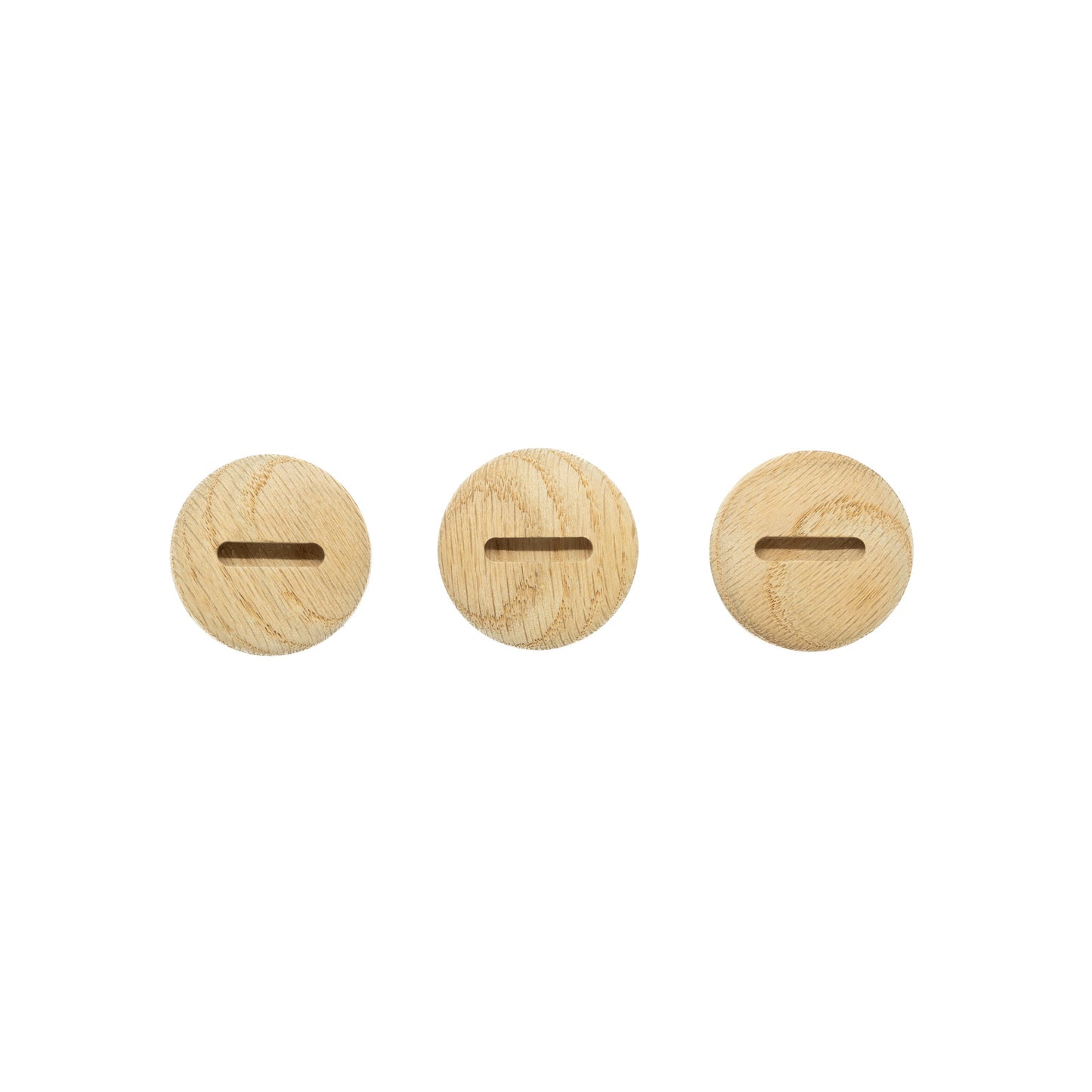 Wall Hooks 'Screws' Made of Oak Wood