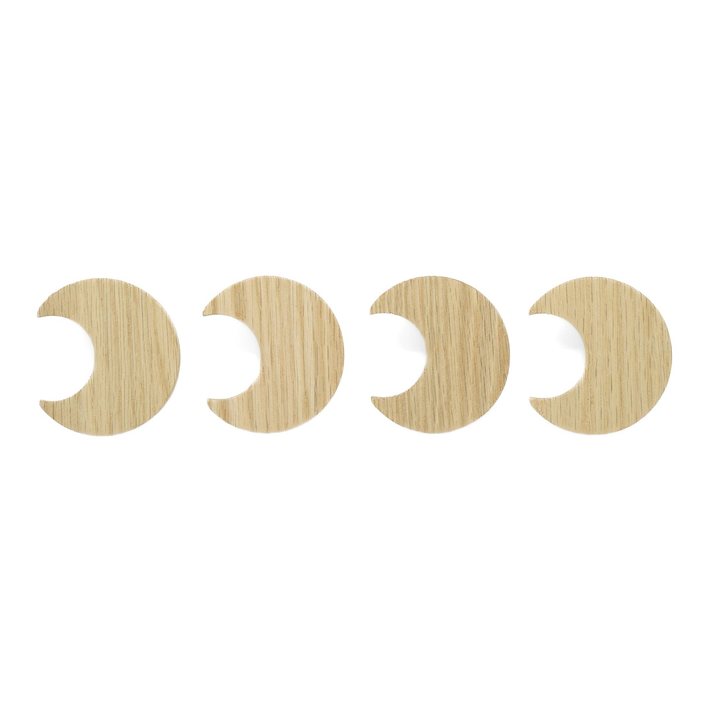 Wall Hook 'Sun, Moon and Stars' Made of Oak Wood