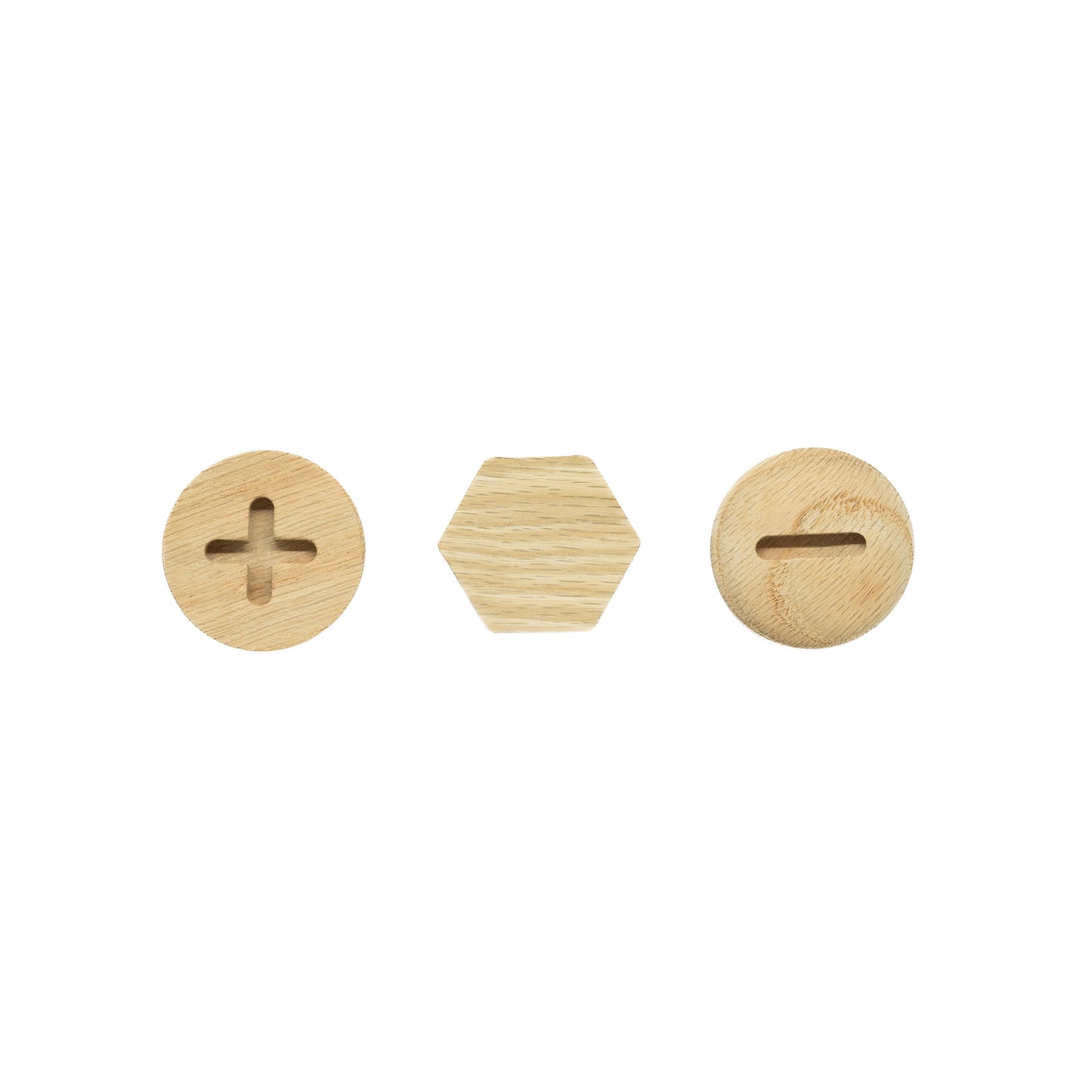 Wall Hooks 'Screws' Made of Oak Wood