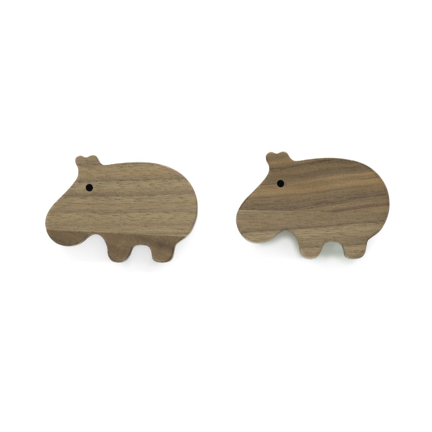 Furniture handles "African Animals" made of walnut wood