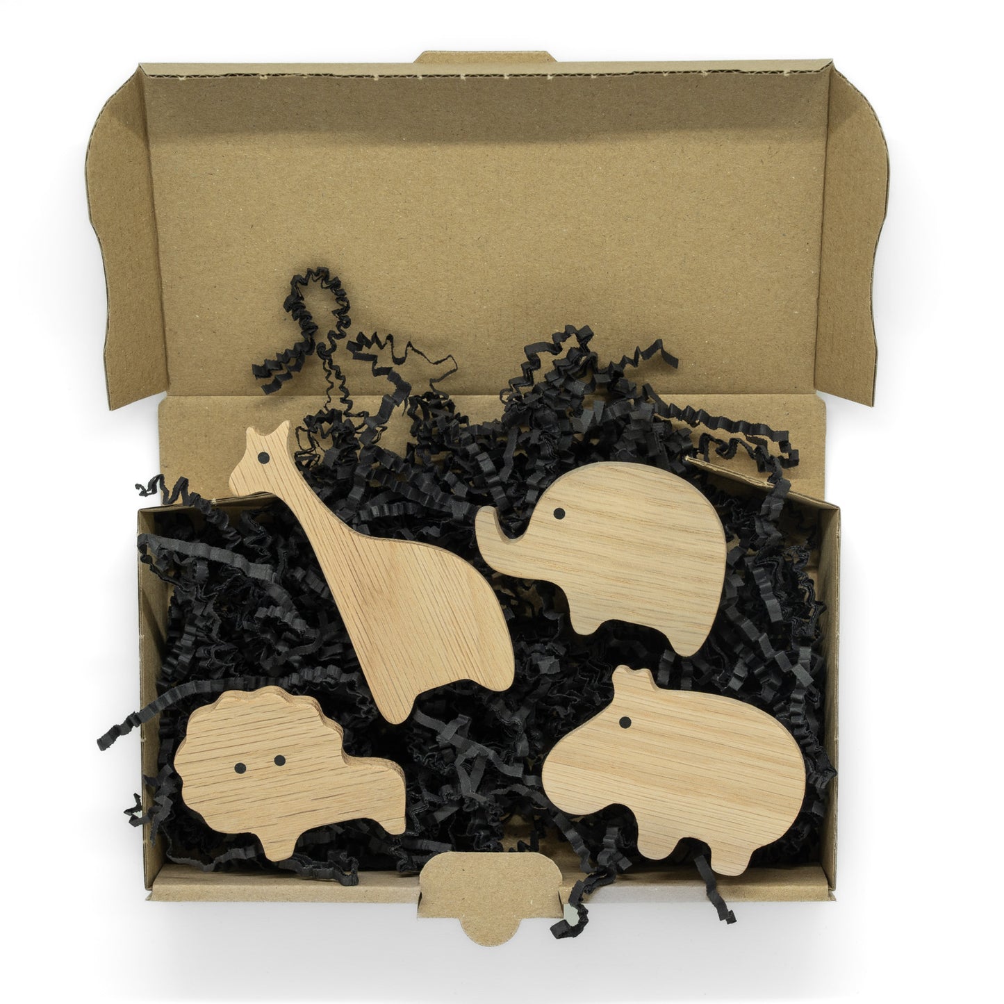 Wall Hook 'African Animals' Made of Oak Wood