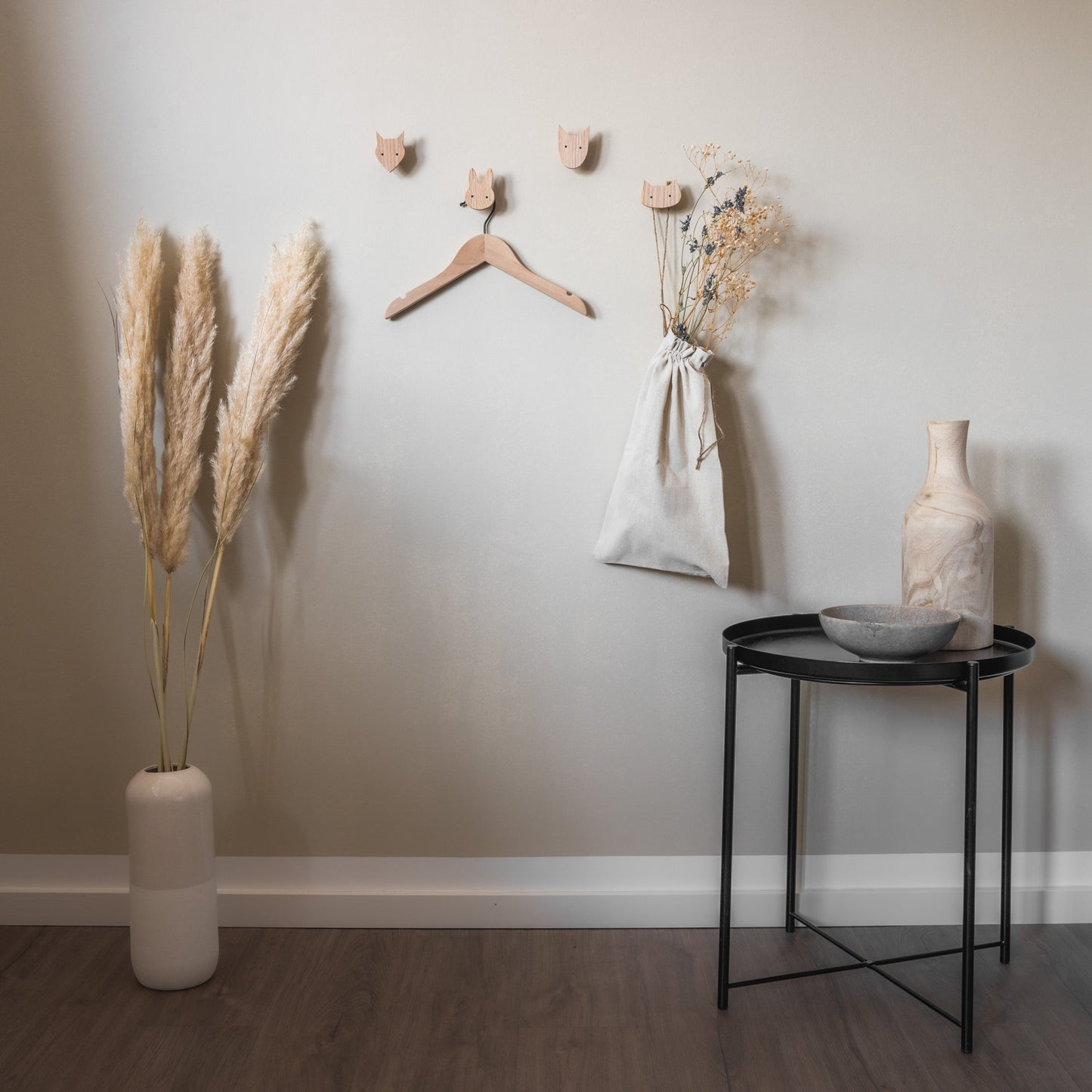 Wall Hook 'Native Animals' Made of Oak Wood