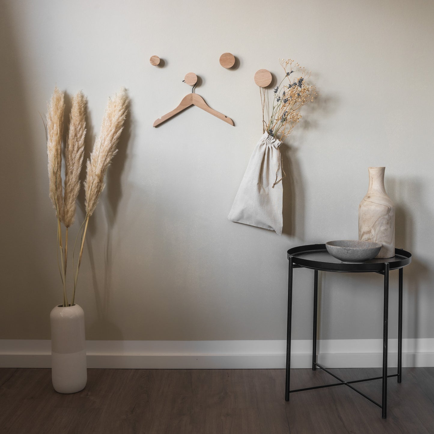 "Round" Oak Wood Wall Hook